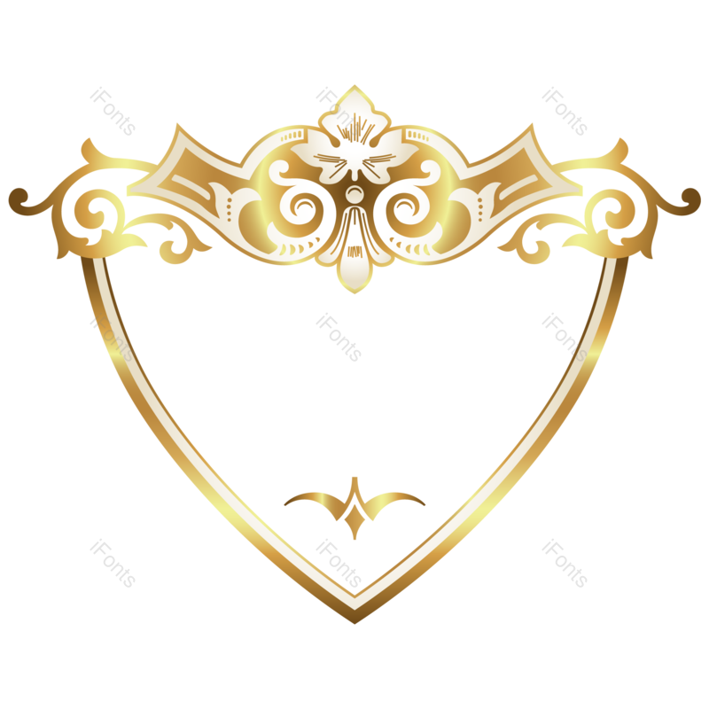 标签图片,古典花纹元素,金色渐变PNG,金色边框免抠素材